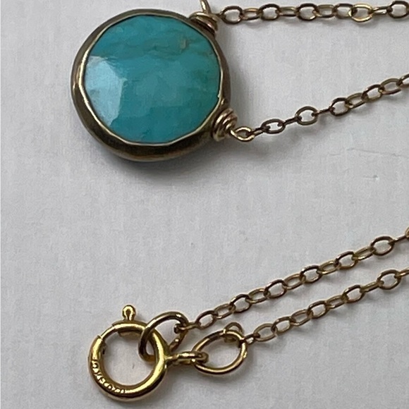 14k GF Necklace Genuine Turquoise - Picture 4 of 9